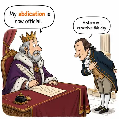 abdication karikatür