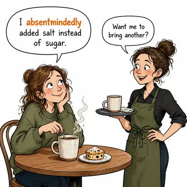 absentmindedly karikatür