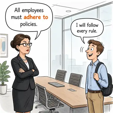 adhere to karikatür