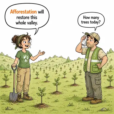 afforestation karikatür