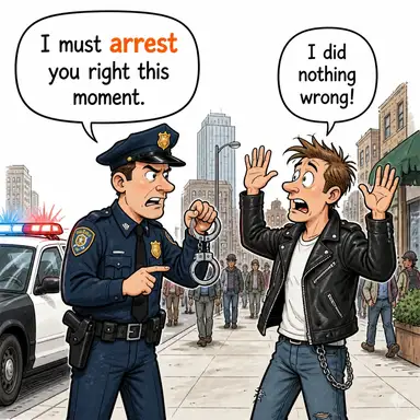arrest karikatür