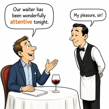 attentive karikatür