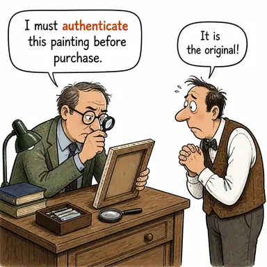 authenticate karikatür