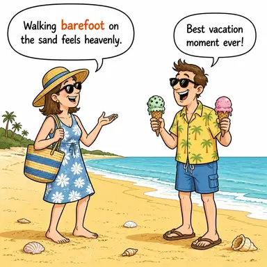 barefoot karikatür