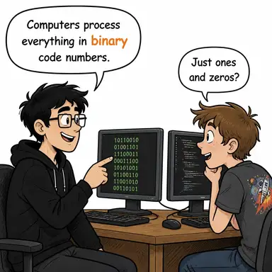 binary karikatür