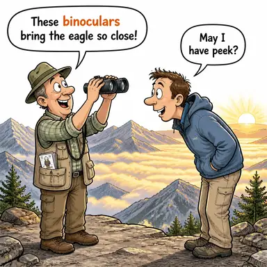 binoculars karikatür