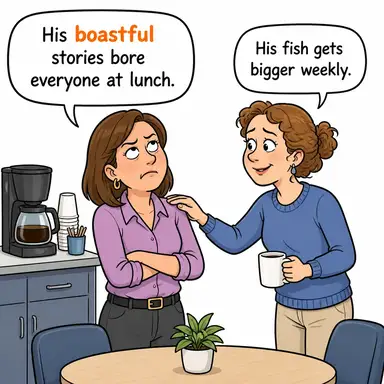 boastful karikatür