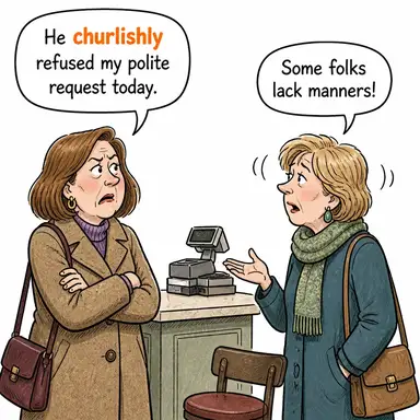 churlishly karikatür