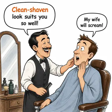 clean-shaven karikatür