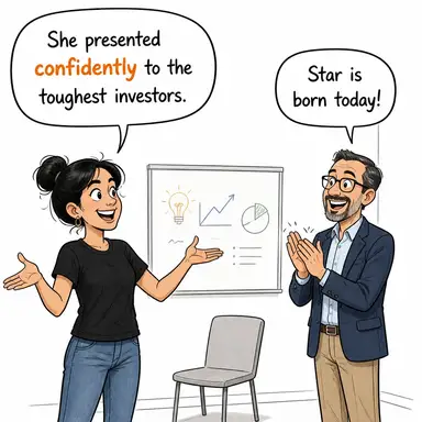 confidently karikatür