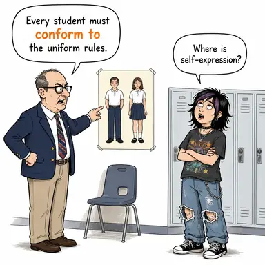 conform to karikatür