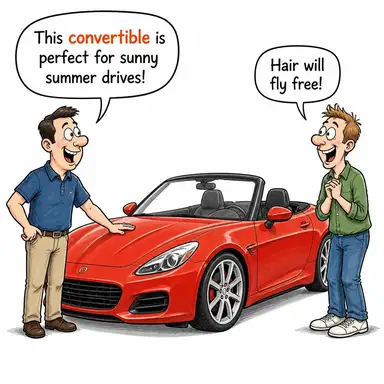 convertible karikatür